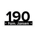 Huisnummer groot met naam