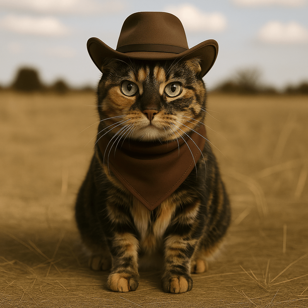 Humor Huisdier Portret - Cowboy - Printazzy