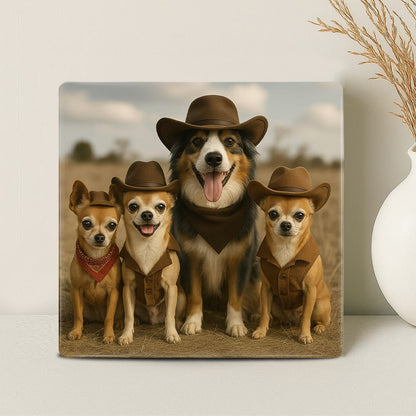 Humor Huisdier Portret - Cowboy meertal