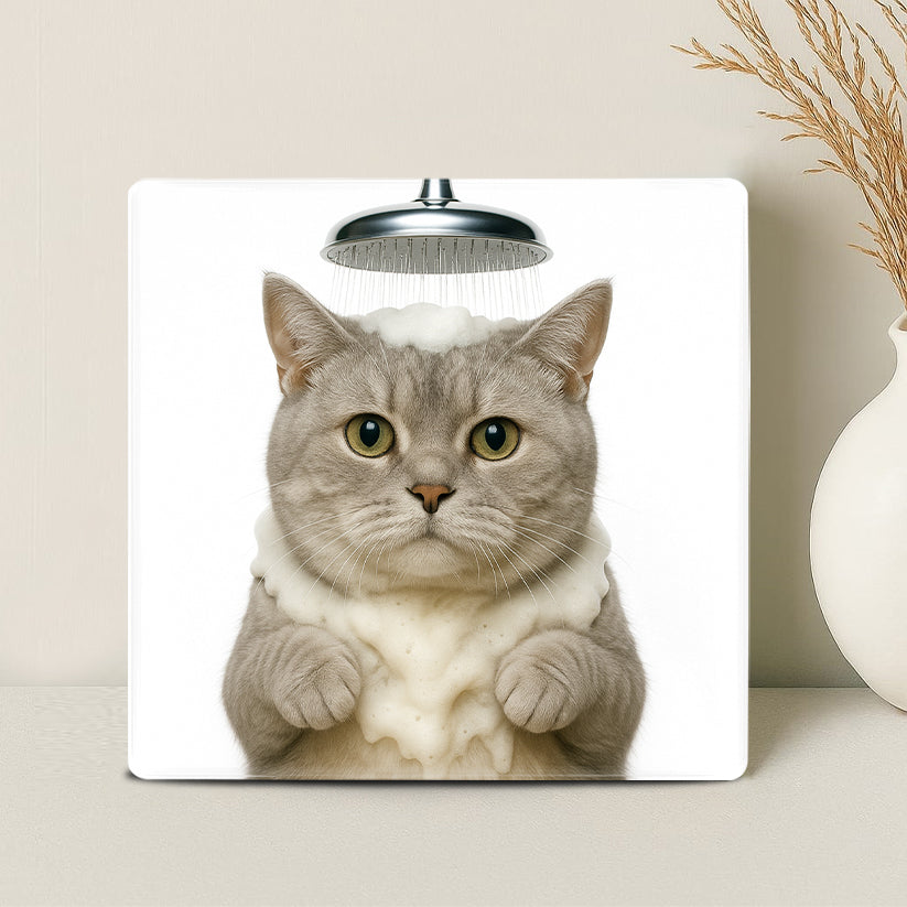 Humor Huisdier Portret Serie - Douchen - Printazzy