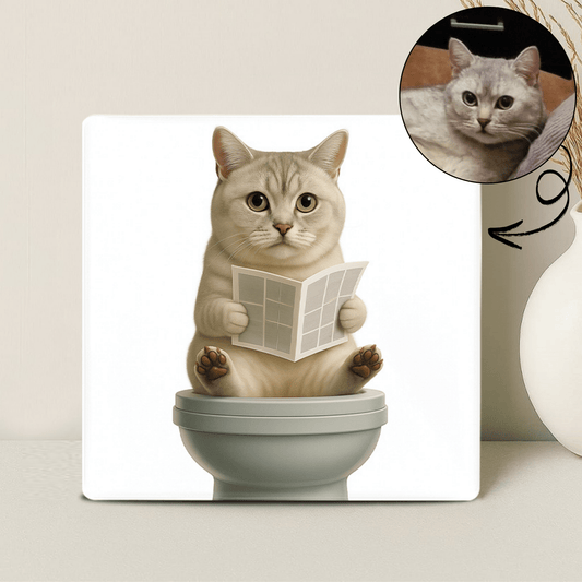 Humor Huisdier Portret Serie - Toilet