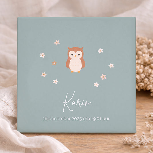 Geboorte Tegel - Bosdieren Uil Gepersonaliseerd