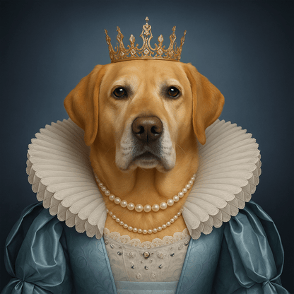 Koninklijk Huisdier Portret Adellijke Dame