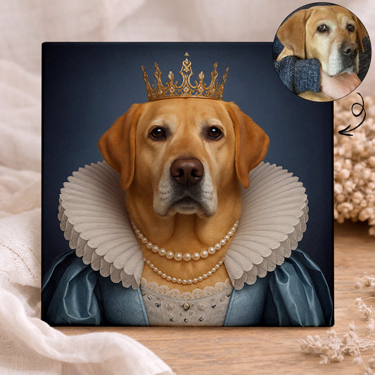 Koninklijk Huisdier Portret Adellijke Dame