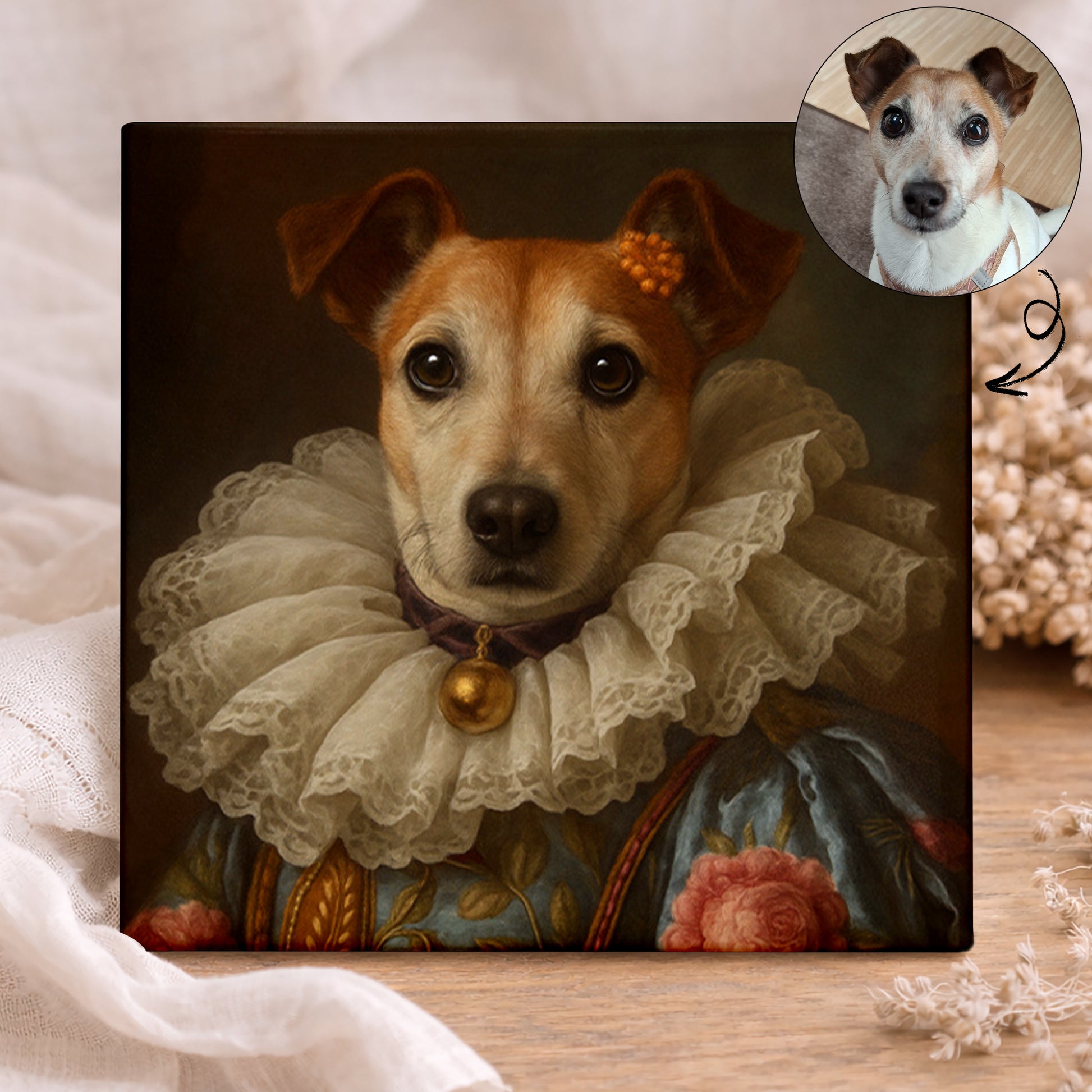 Koninklijk Huisdier Portret - De Edelvrouw