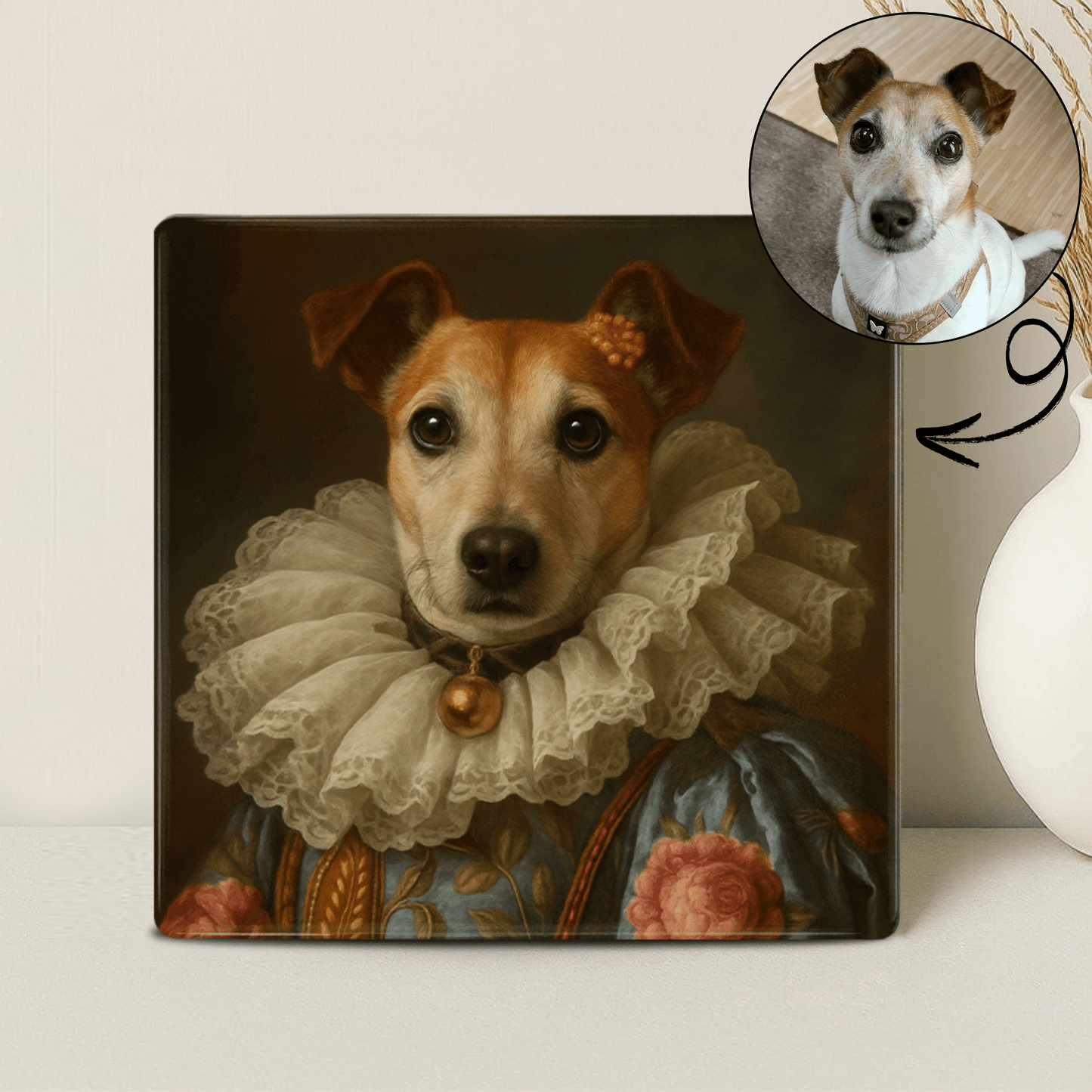 Koninklijk Huisdier Portret - De Edelvrouw