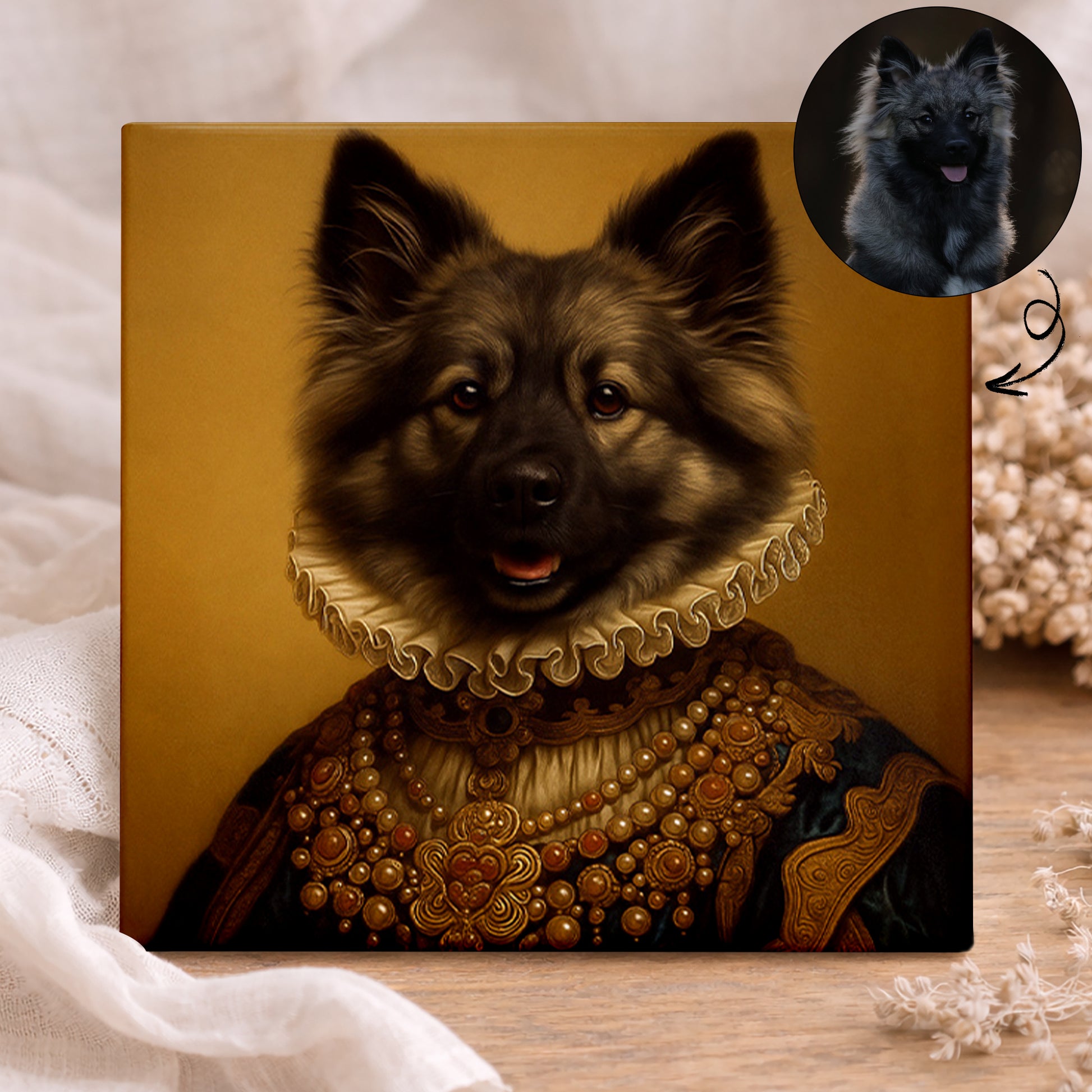 Koninklijk Huisdier Portret - De Kardinaal