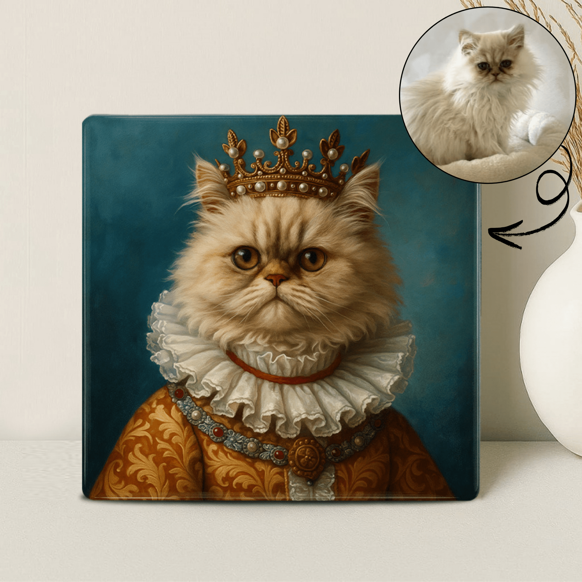 Koninklijk Huisdier Portret - De Koningin