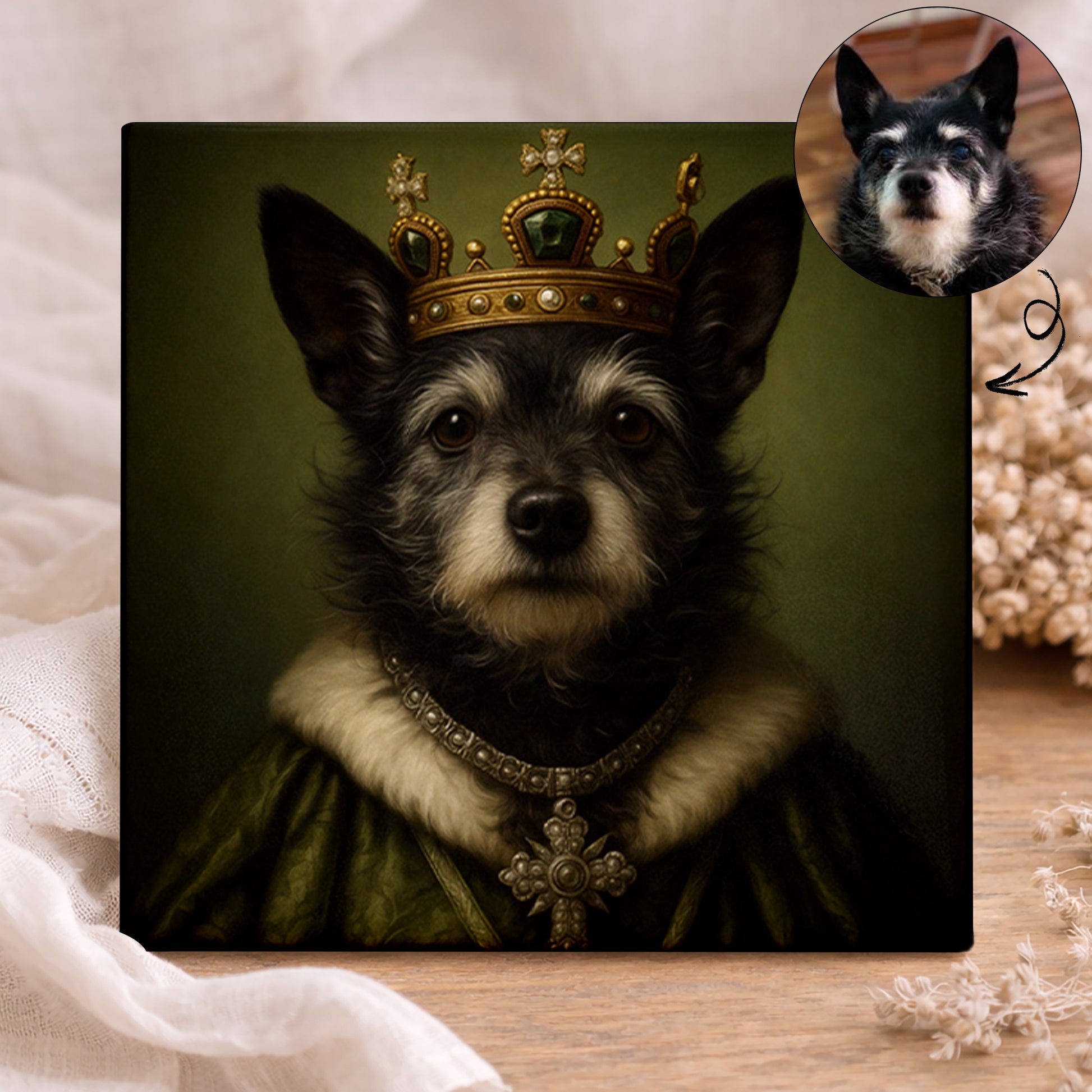 Koninklijk Huisdier Portret - Koning Hendrik