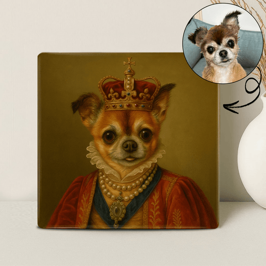 Koninklijk Huisdier Portret - Koningin Antoinette - Printazzy