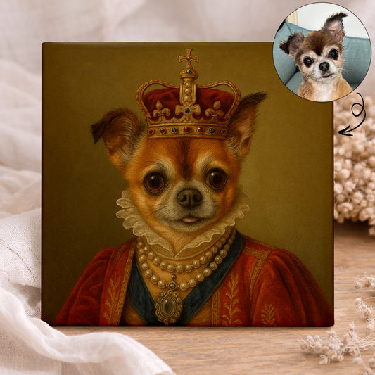 Koninklijk Huisdier Portret - Koningin Antoinette