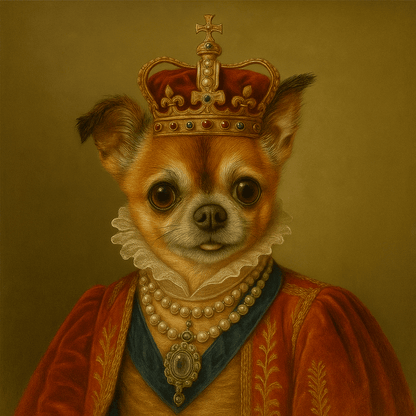 Koninklijk Huisdier Portret - Koningin Antoinette