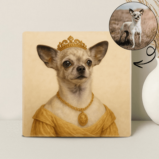 Koninklijk Huisdier Portret - Koningin Elisabeth - Printazzy