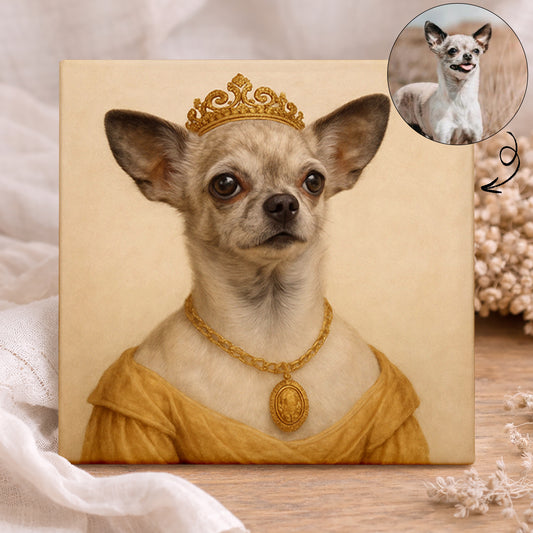 Koninklijk Huisdier Portret - Koningin Elisabeth