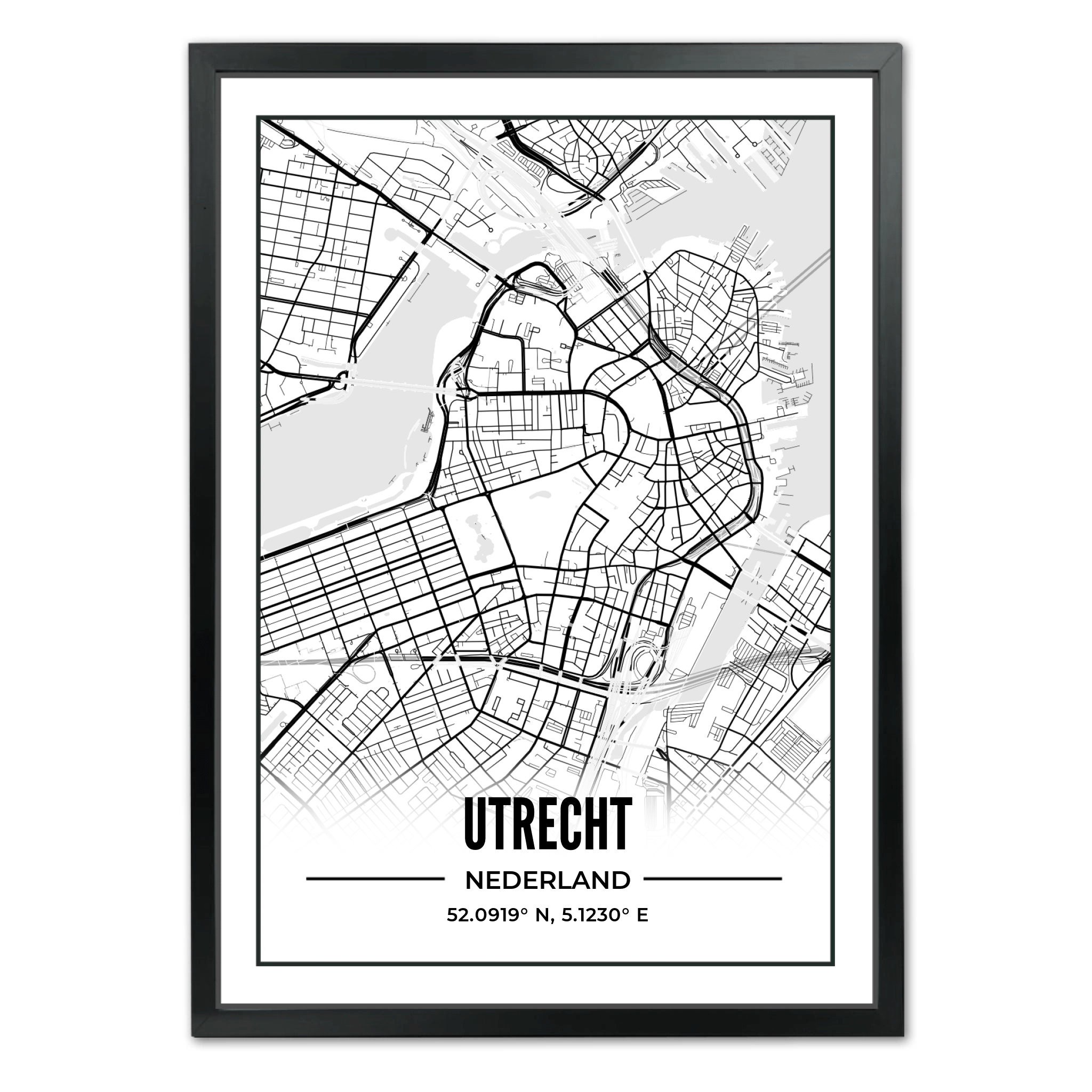 Locatie poster met dorp- of stad