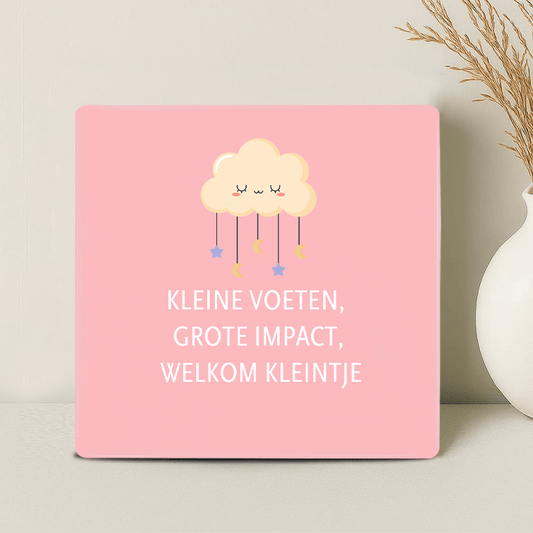 Geboorte Tegel - Kleine voeten, grote impact. Welkom, kleintje - Printazzy