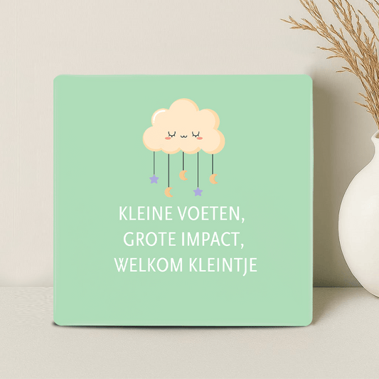 Geboorte Tegel - Kleine voeten, grote impact. Welkom, kleintje - Printazzy