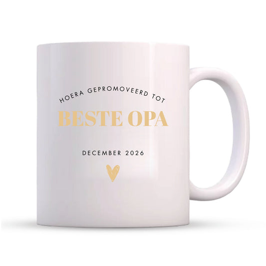 Mok Zwangerschapsaankondiging Opa - Gepromoveerd