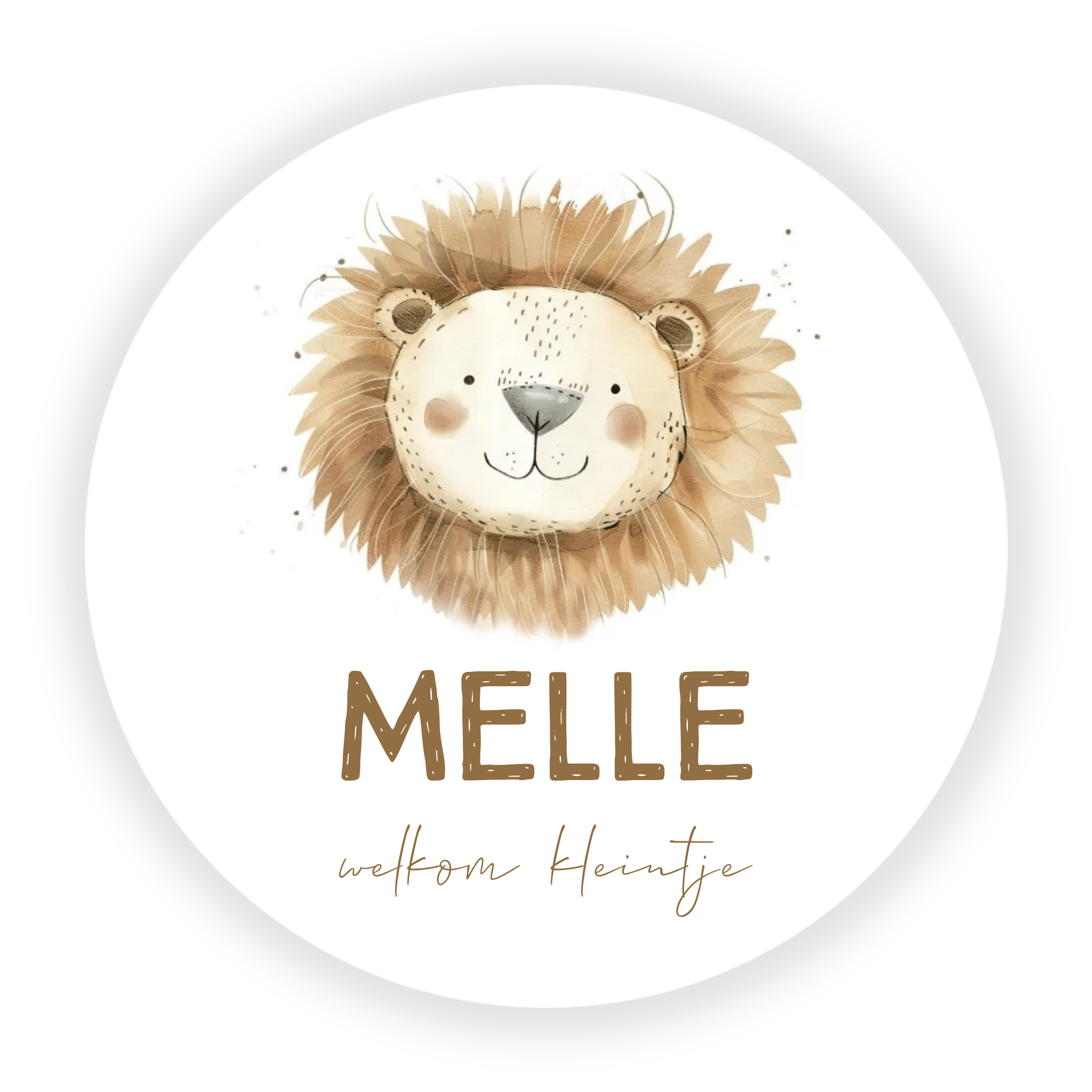 Raamsticker geboorte baby - Leeuwtje