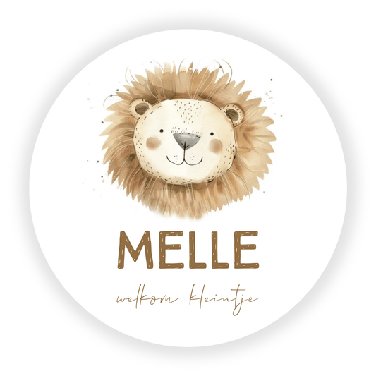 Raamsticker geboorte baby - Leeuwtje