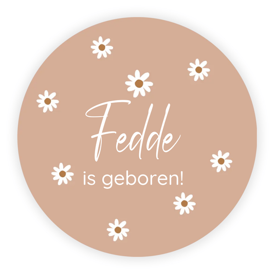 Raamsticker geboorte baby - Madeliefjes