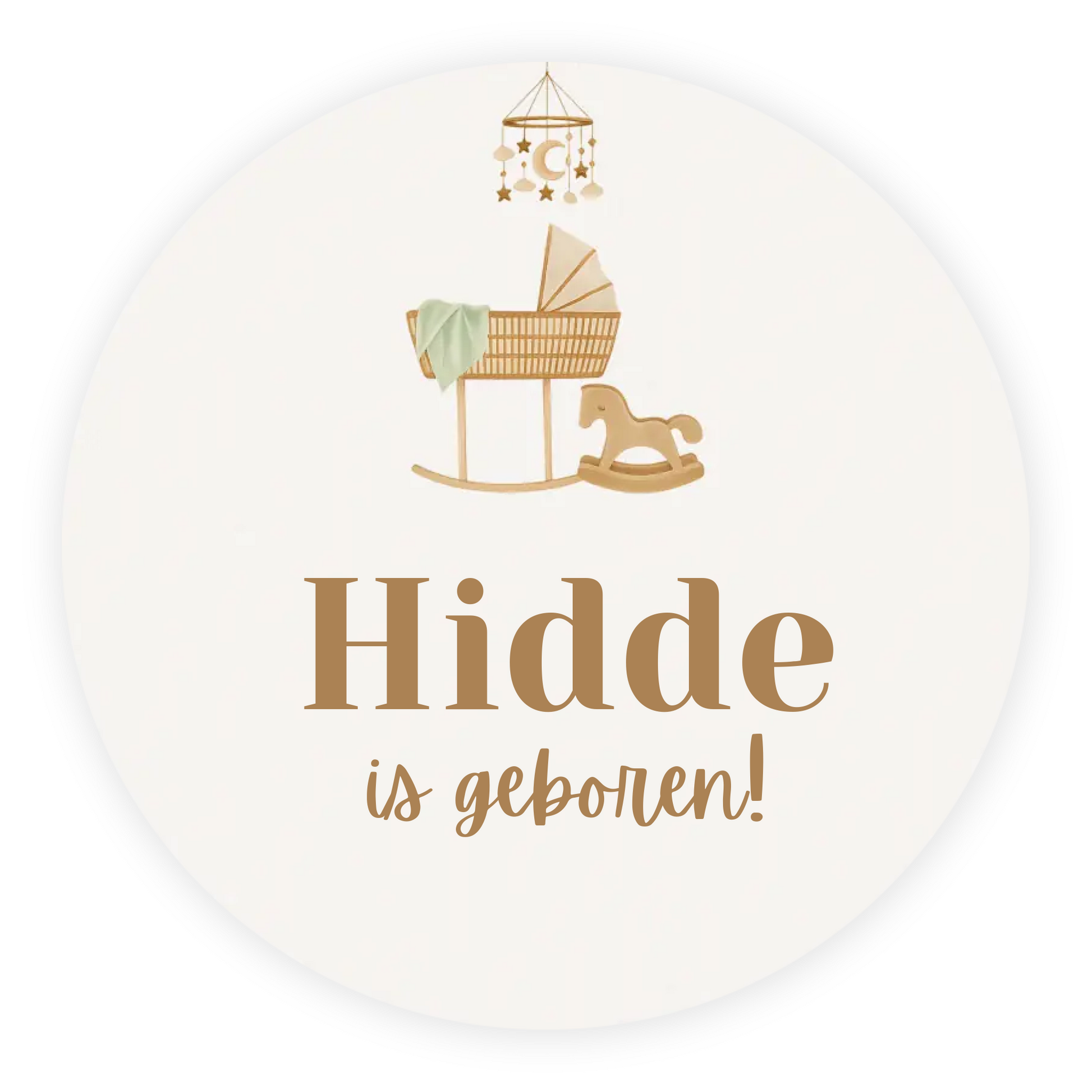 Raamsticker geboorte baby - Babykamertje