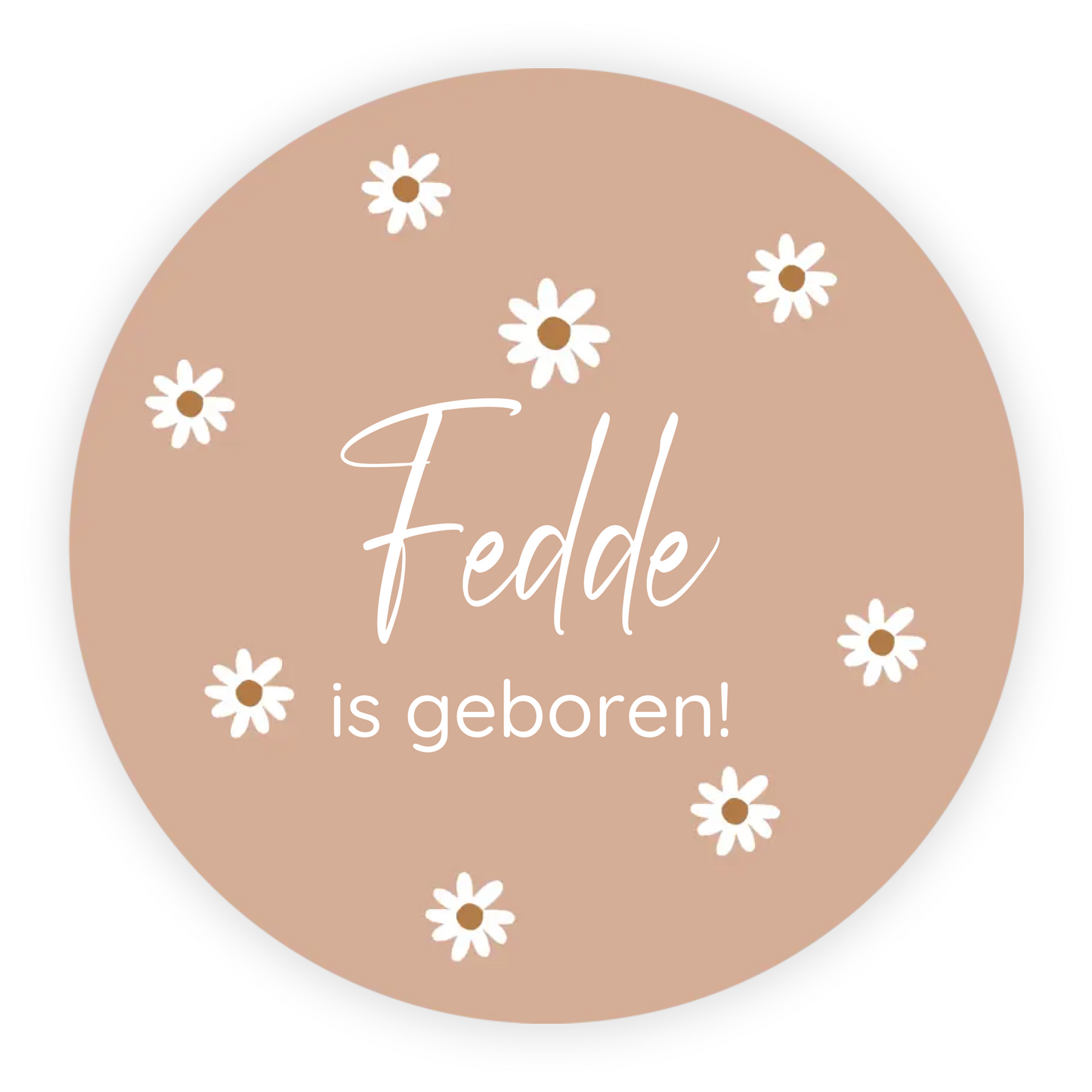 Raamsticker geboorte baby - Madeliefjes