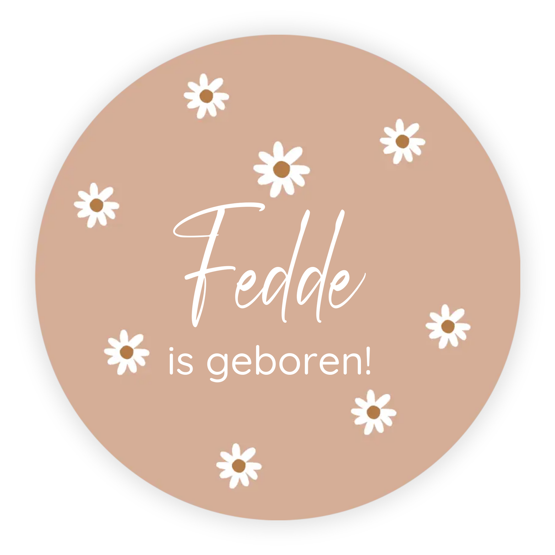 Raamsticker geboorte baby - Madeliefjes