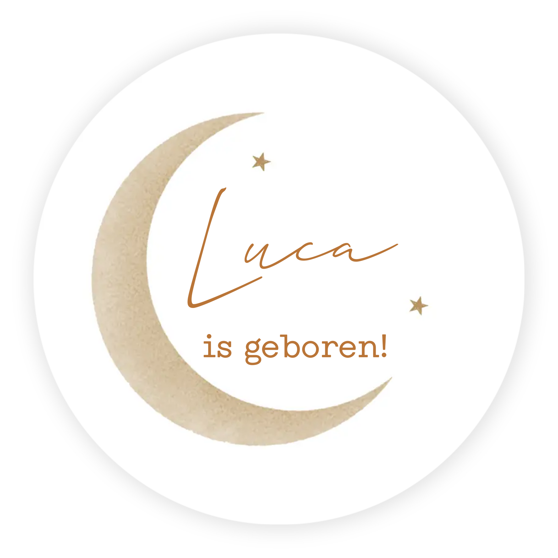 Raamsticker geboorte baby - Maan en sterren