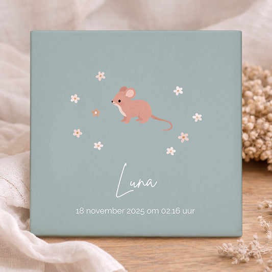 Geboorte Tegel - Bosdieren Muis Gepersonaliseerd