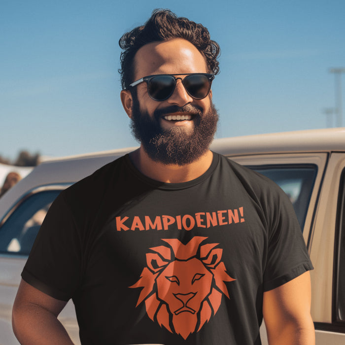 Shirt Kampioenen met grote Oranje Leeuw