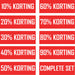 Sticker 10 tot 90% KORTING: De Ultieme Aandachtstrekkers voor Uw Uitverkoop!