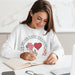 Sweater Peace, Love & Respect met Hondenpootjes en Hondenbotjes