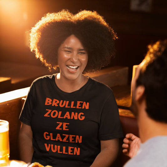 T-Shirt Oranje met verschillende prints Unisex