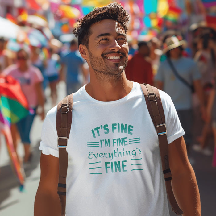 T-shirt print It's Fine, I'm Fine, Everything's Fine