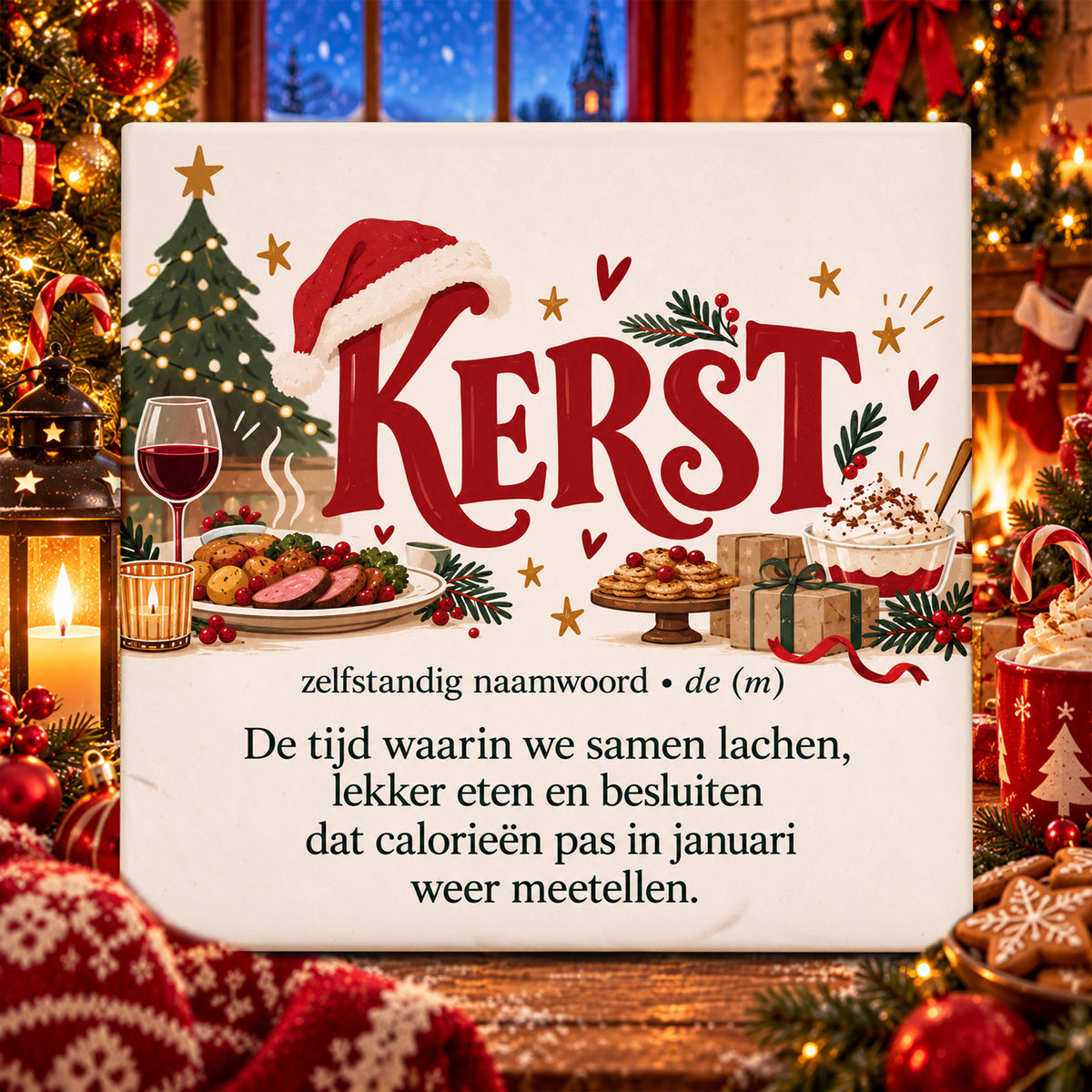 Tegel - Calorieën tellen pas in januari