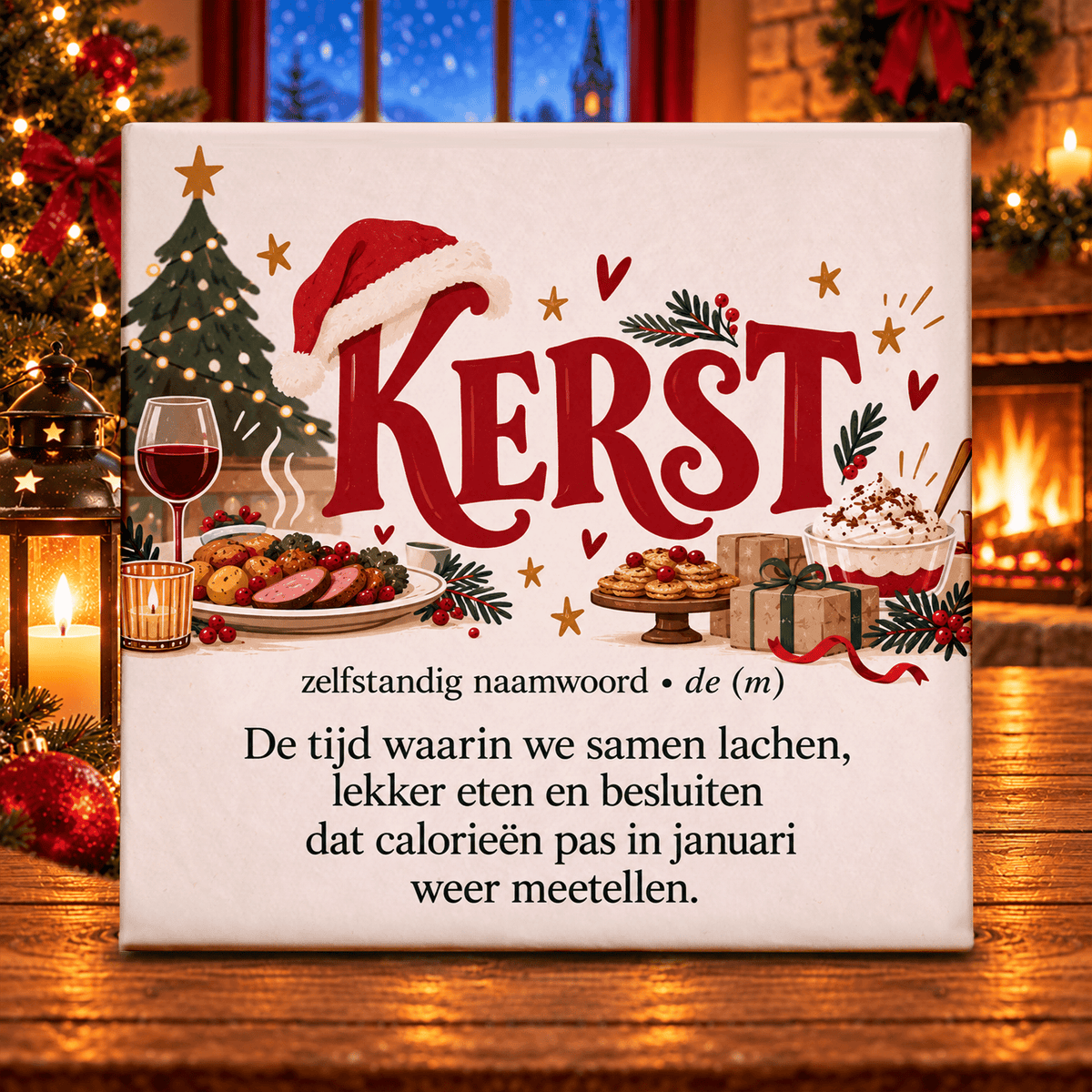Tegel - Calorieën tellen pas in januari