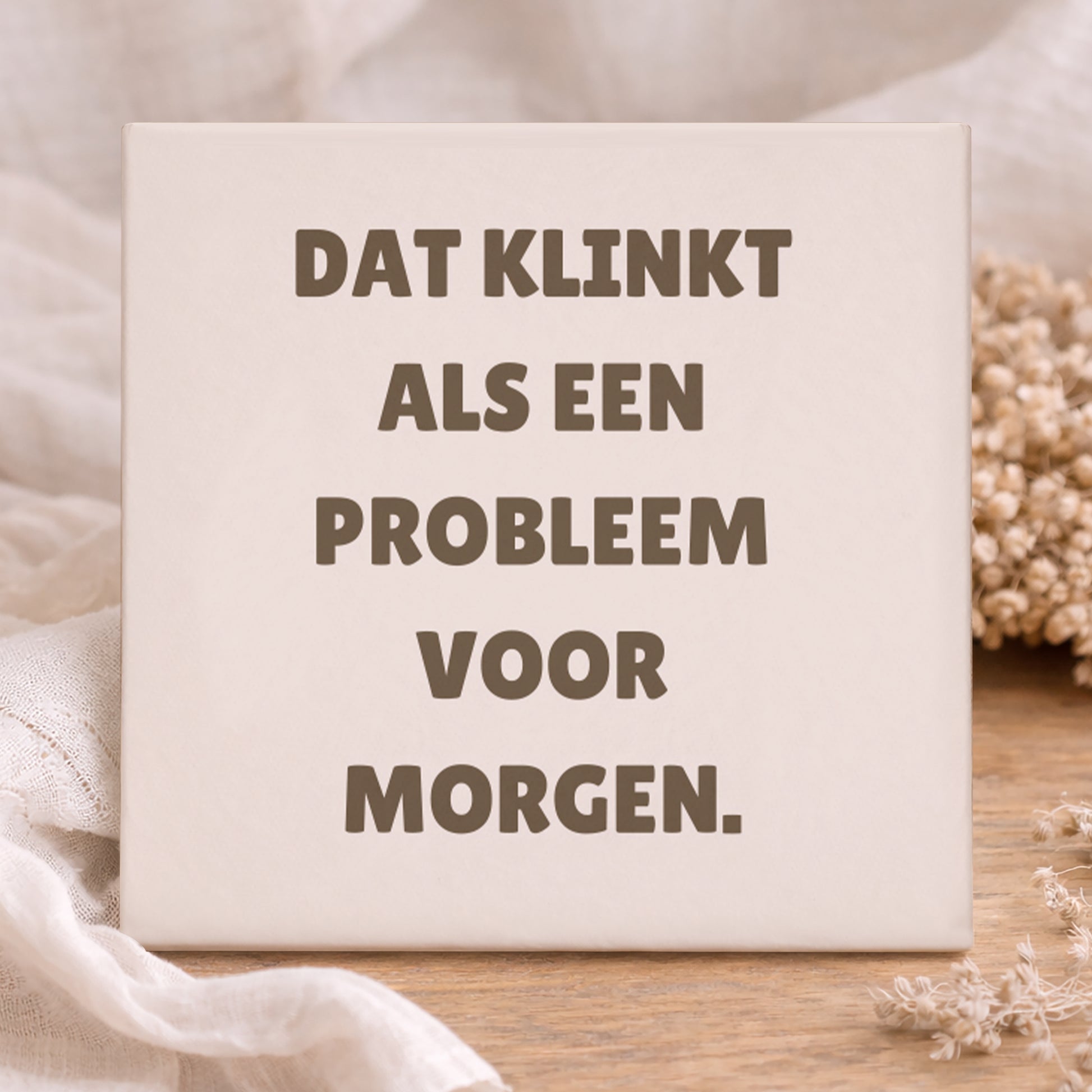 Tegel - Dat klinkt als een probleem voor morgen