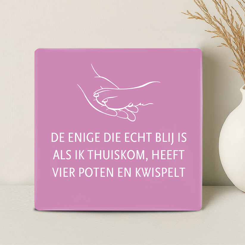 Tegel - De enige die echt blij is als ik thuiskom, heeft vier poten en kwispelt