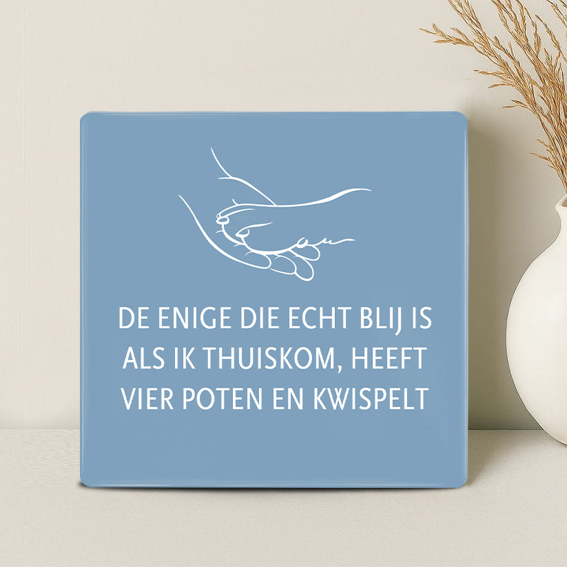 Tegel - De enige die echt blij is als ik thuiskom, heeft vier poten en kwispelt