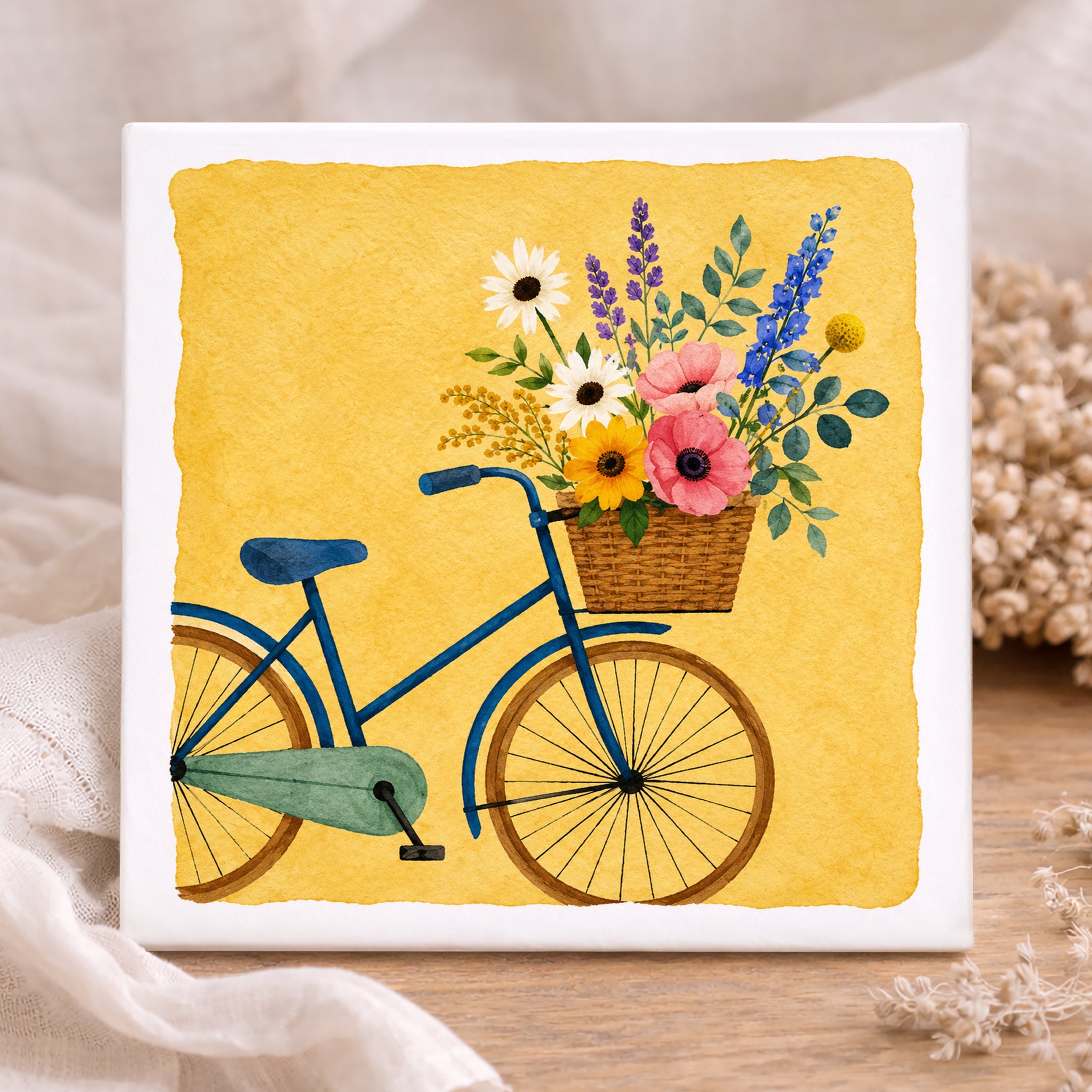 Tegel - Fiets Bloemenmand