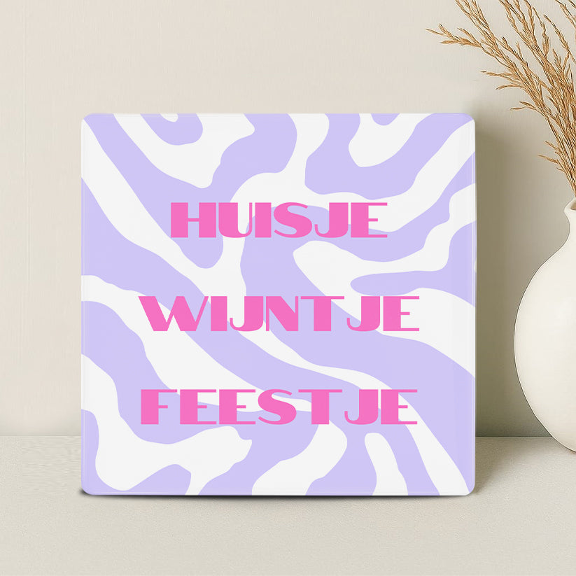 Tegel - Huisje wijntje feestje