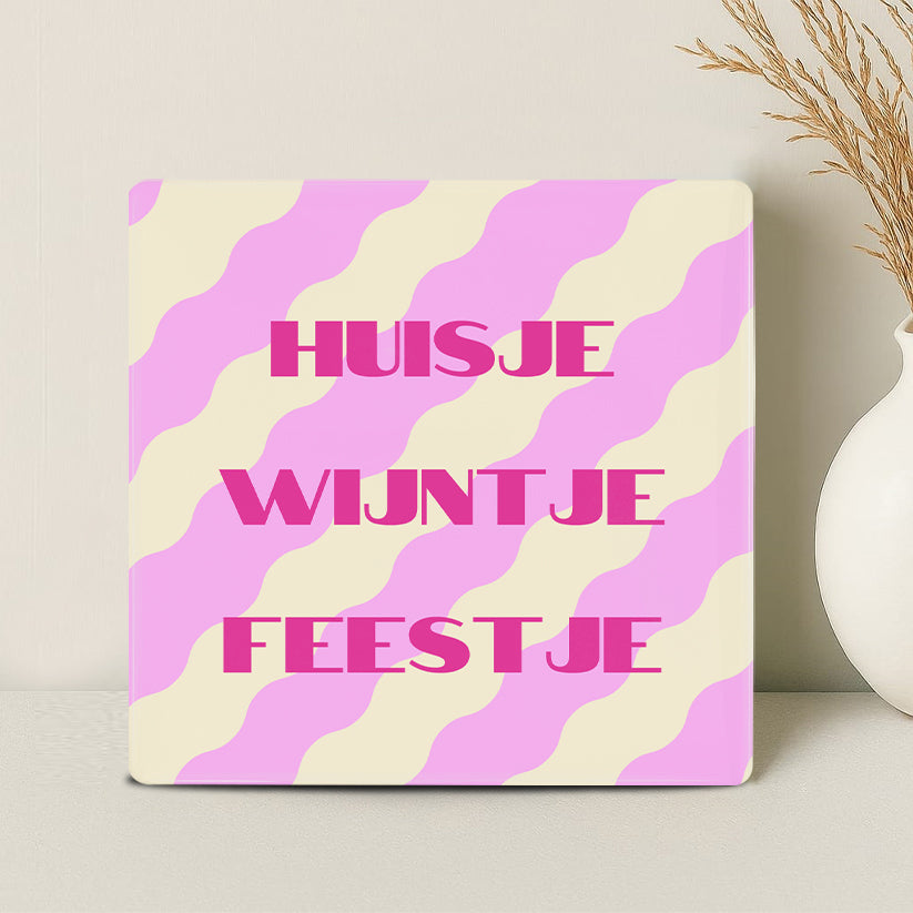 Tegel - Huisje wijntje feestje