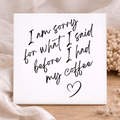 Tegel - I'm sorry for what I said before my cofee