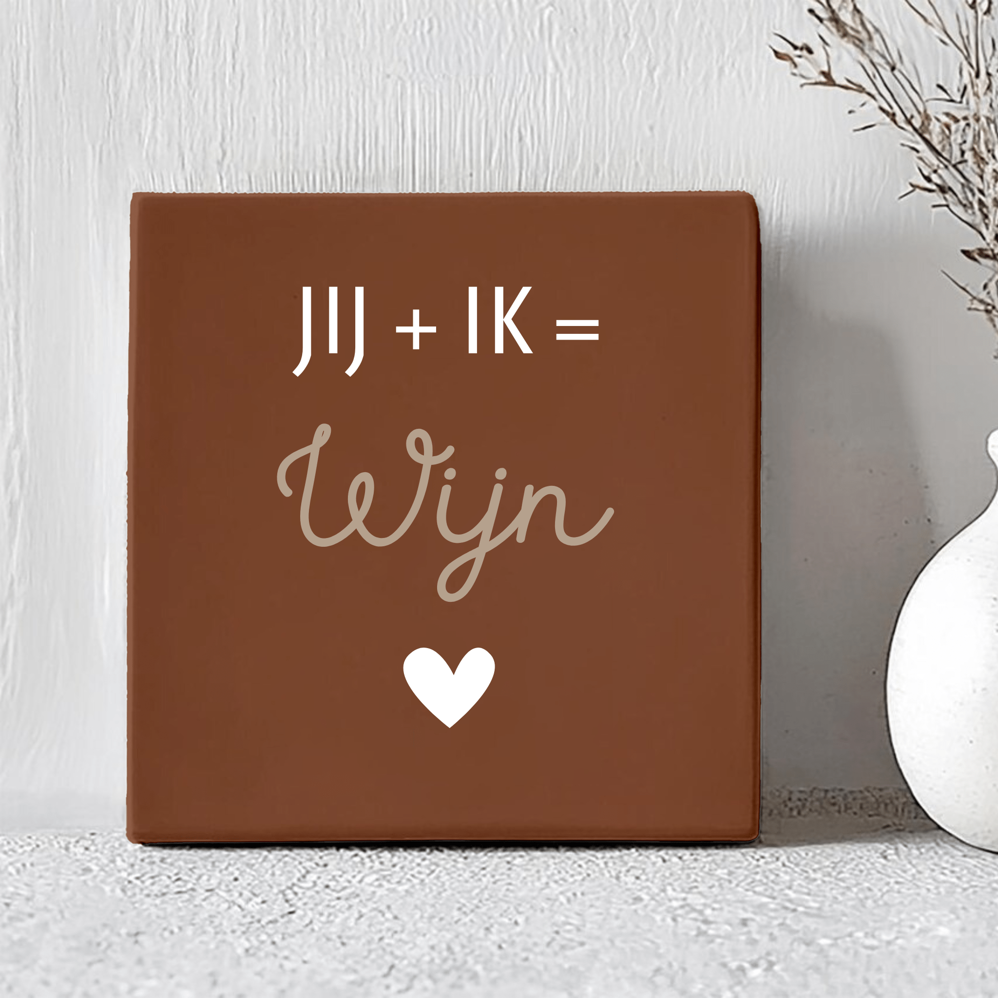 Tegel - Jij + Ik = Wijn - Printazzy