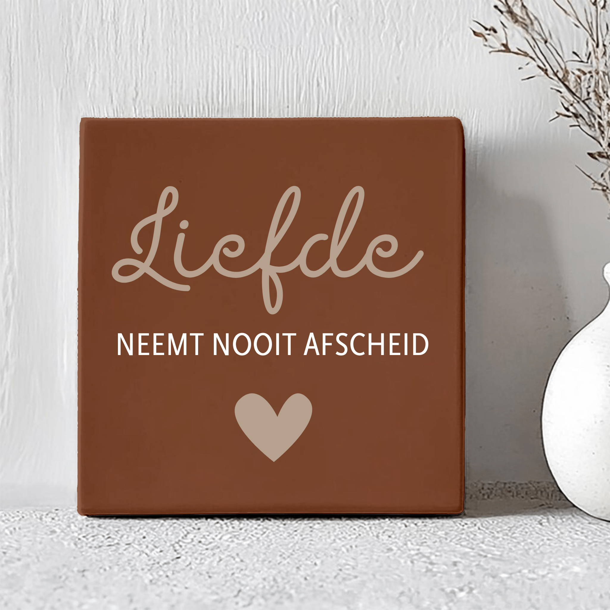 Tegel - Liefde neemt nooit afscheid - Printazzy