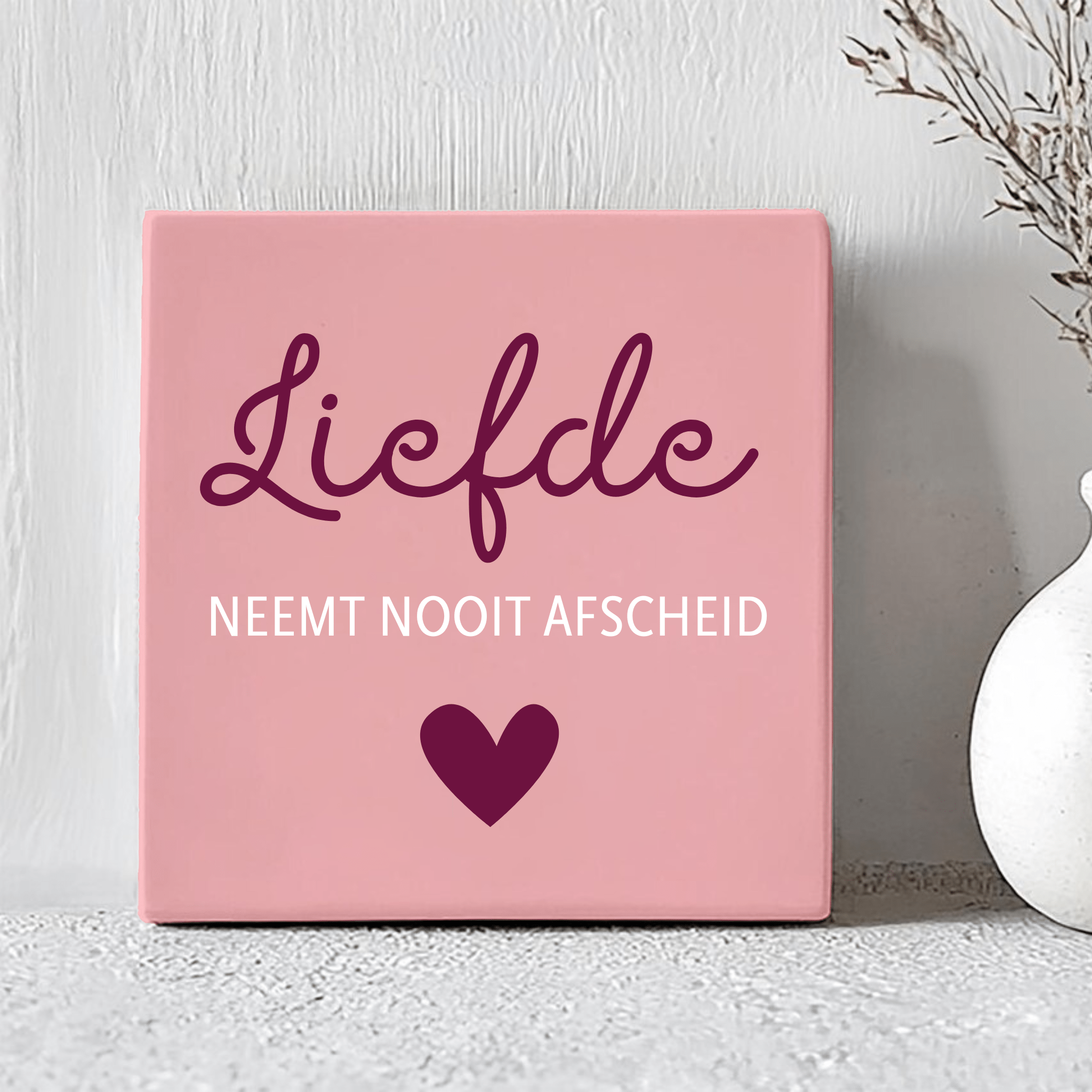 Tegel - Liefde neemt nooit afscheid - Printazzy