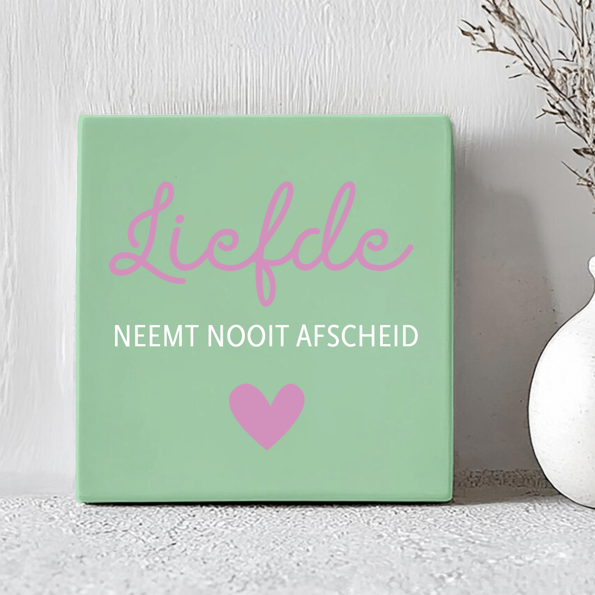 Tegel - Liefde neemt nooit afscheid - Printazzy