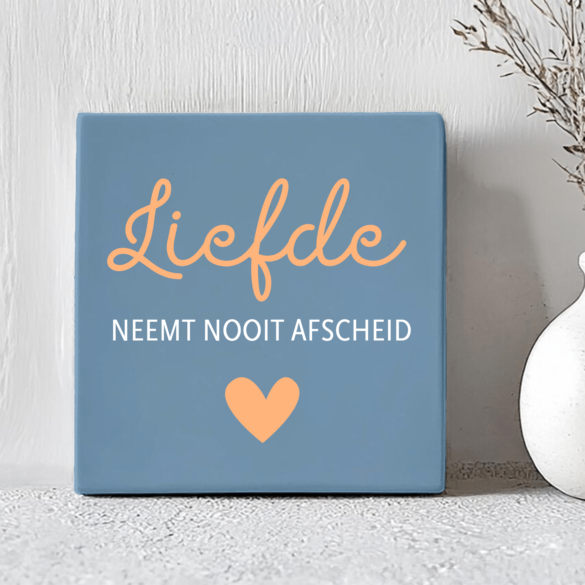 Tegel - Liefde neemt nooit afscheid - Printazzy