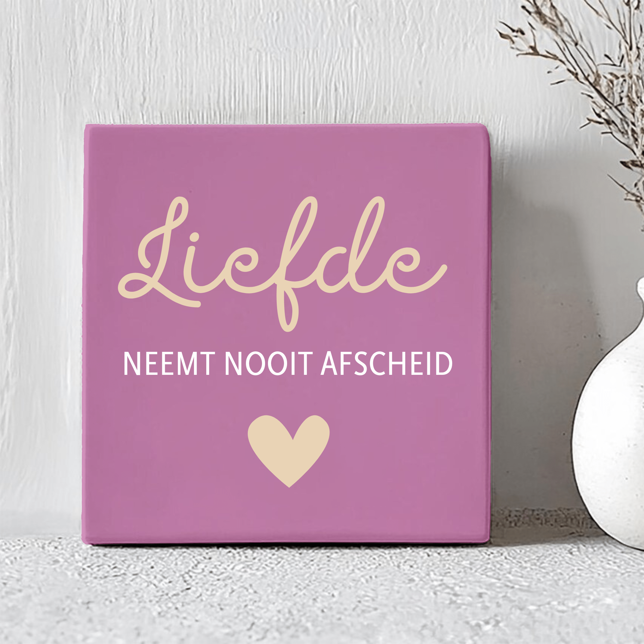 Tegel - Liefde neemt nooit afscheid - Printazzy